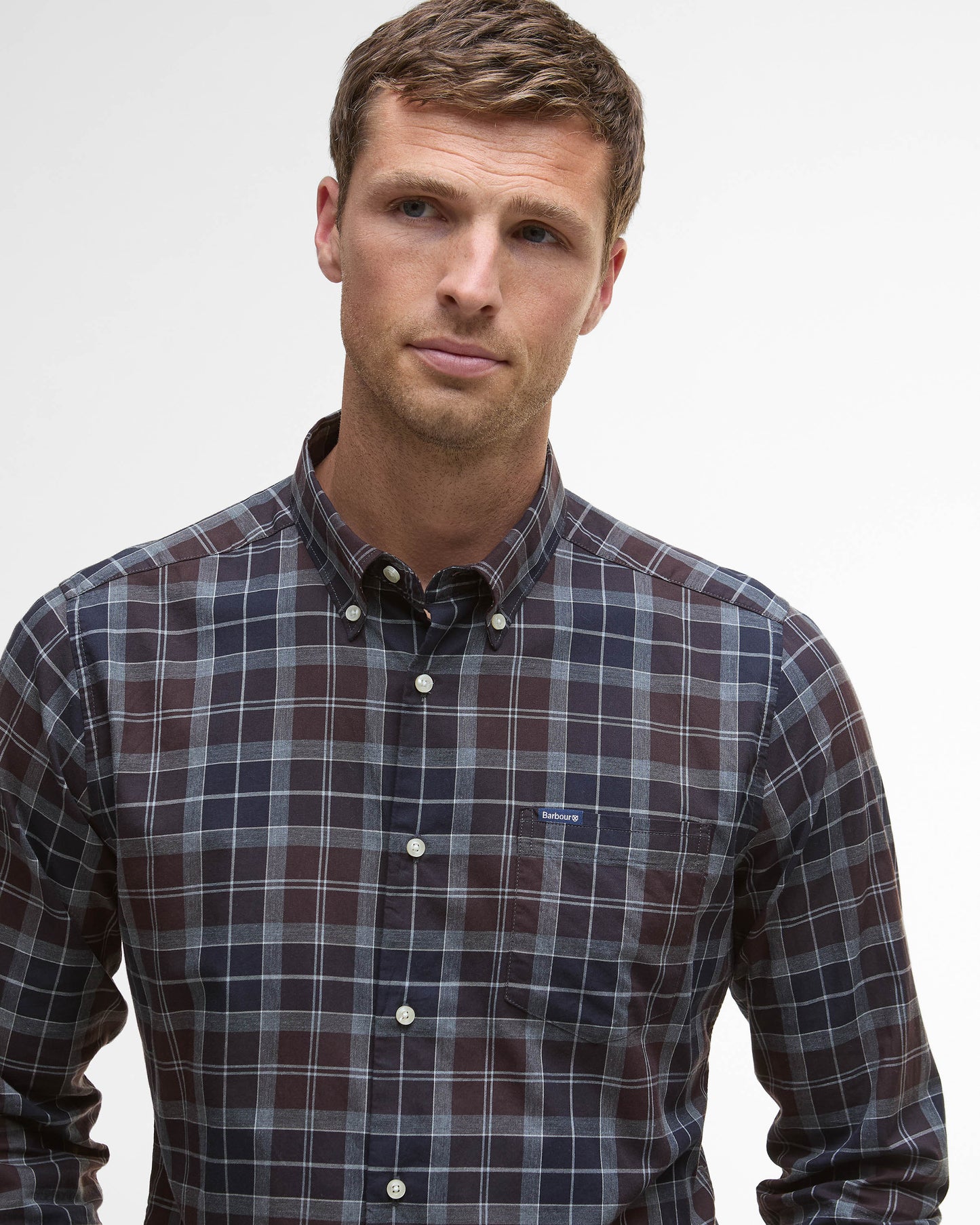 Barbour Wetherham Tailored Mens Shirt - Midnight Oak Tartan