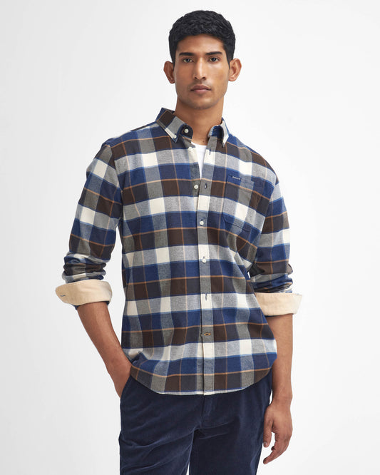 Barbour Valley Tailored Mens Shirt - Ecru