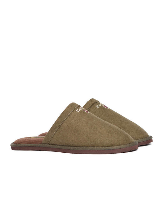 Barbour Everitt Mens Mule Slippers - Olive