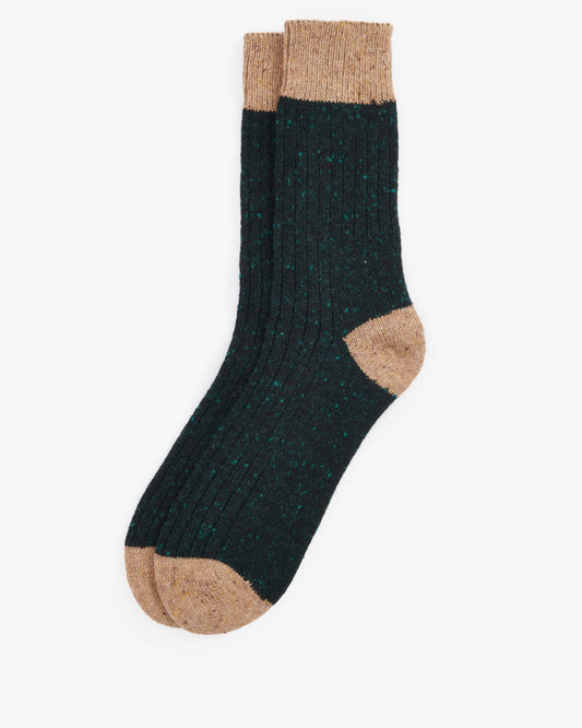 Barbour Houghton Mens Socks - Evergreen/Sandstone