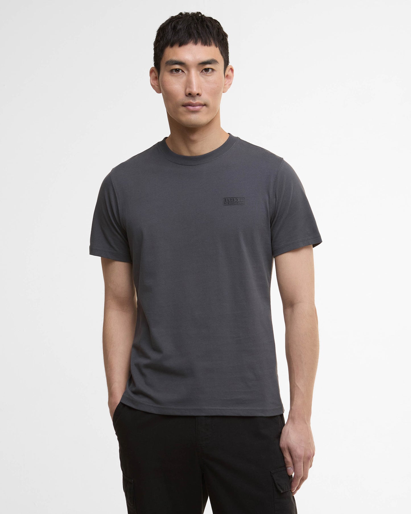 Barbour International Small Logo Mens T-Shirt - Asphalt