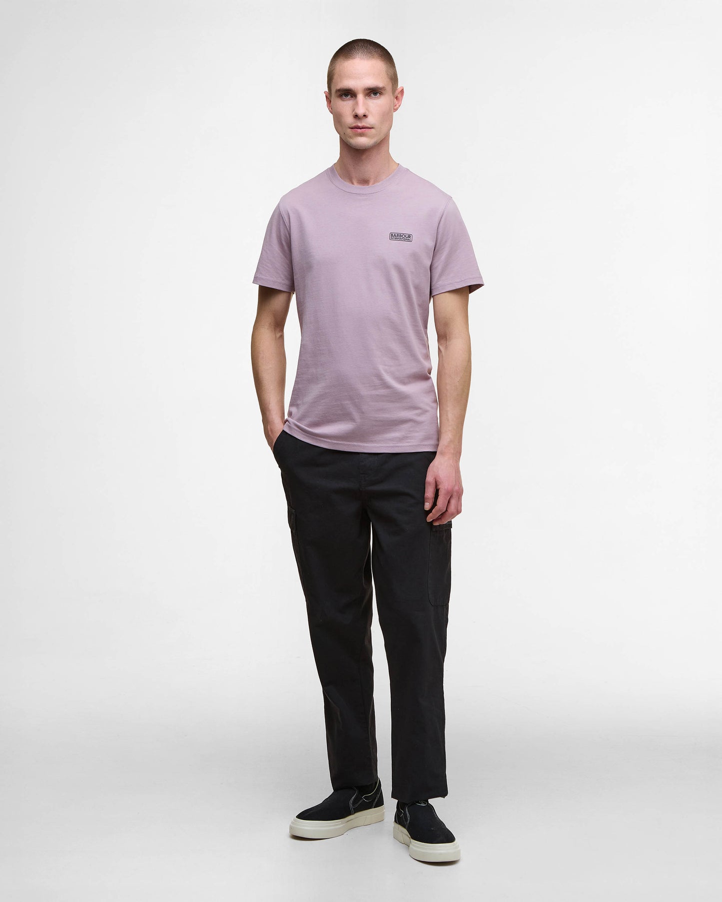 Barbour International Small Logo Mens T-Shirt - Elderberry