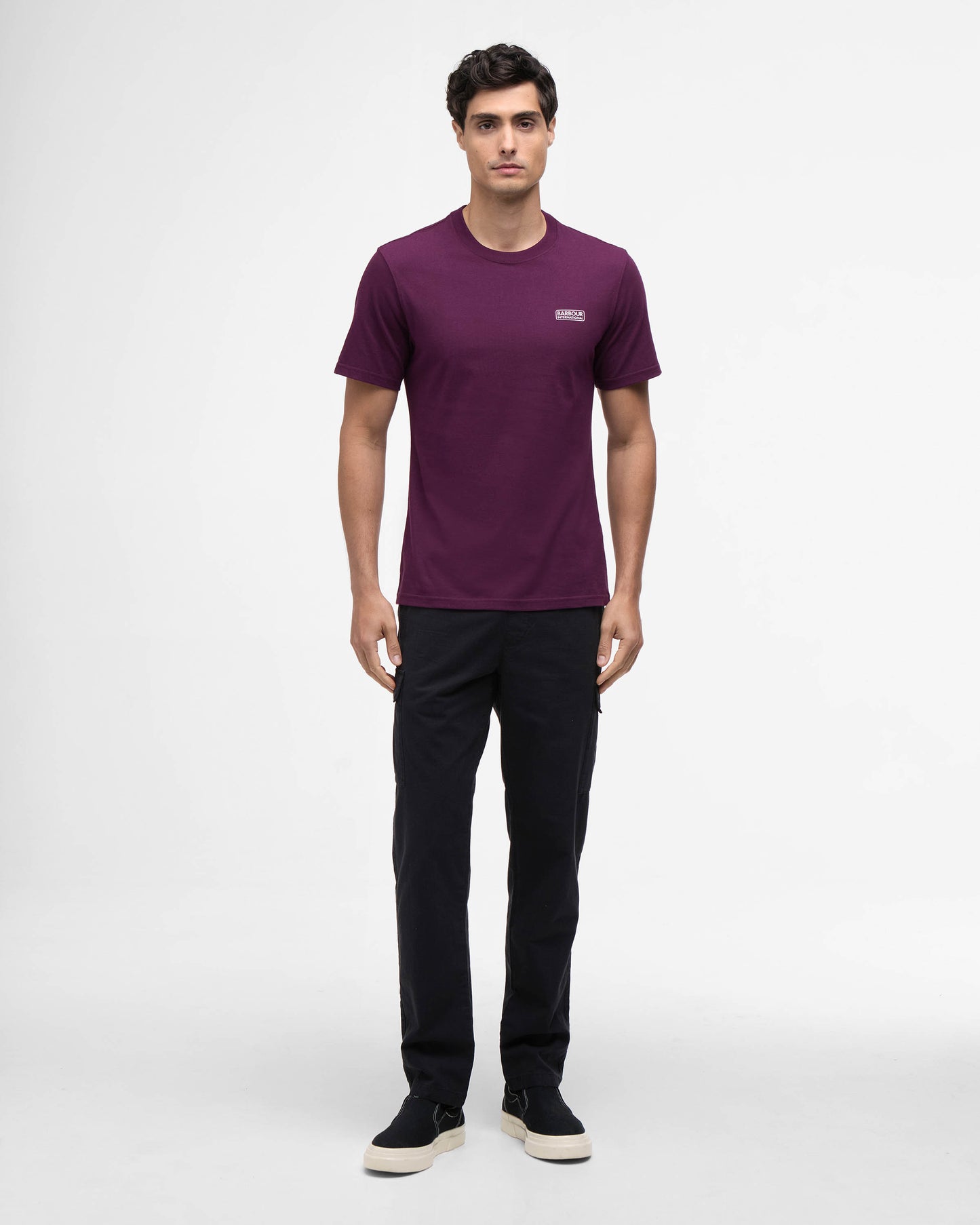 Barbour International Small Logo Mens T-Shirt - Potent Merlot