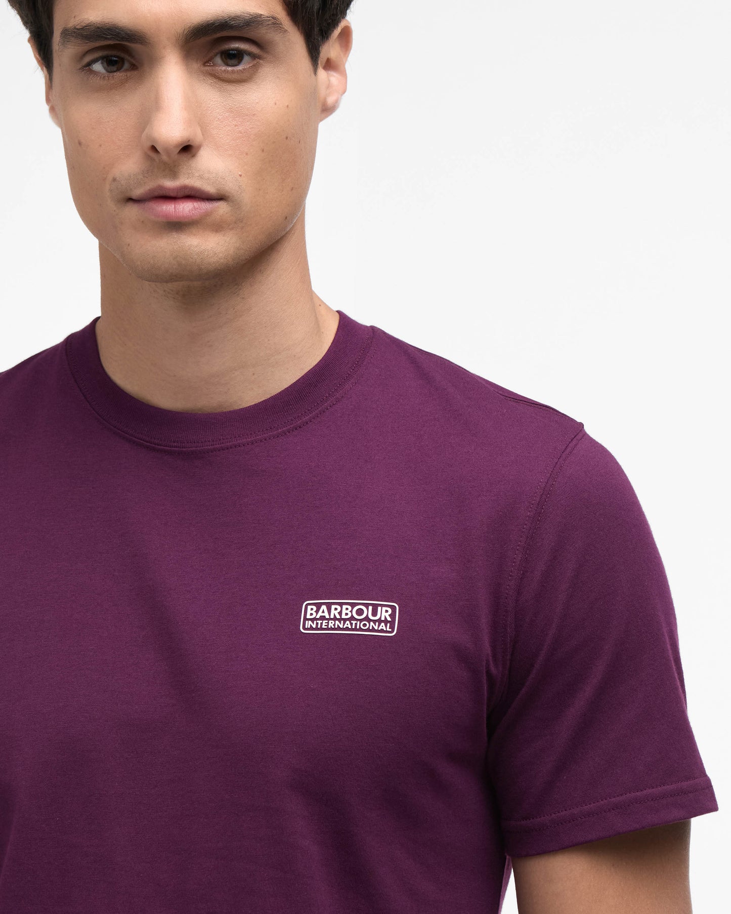 Barbour International Small Logo Mens T-Shirt - Potent Merlot