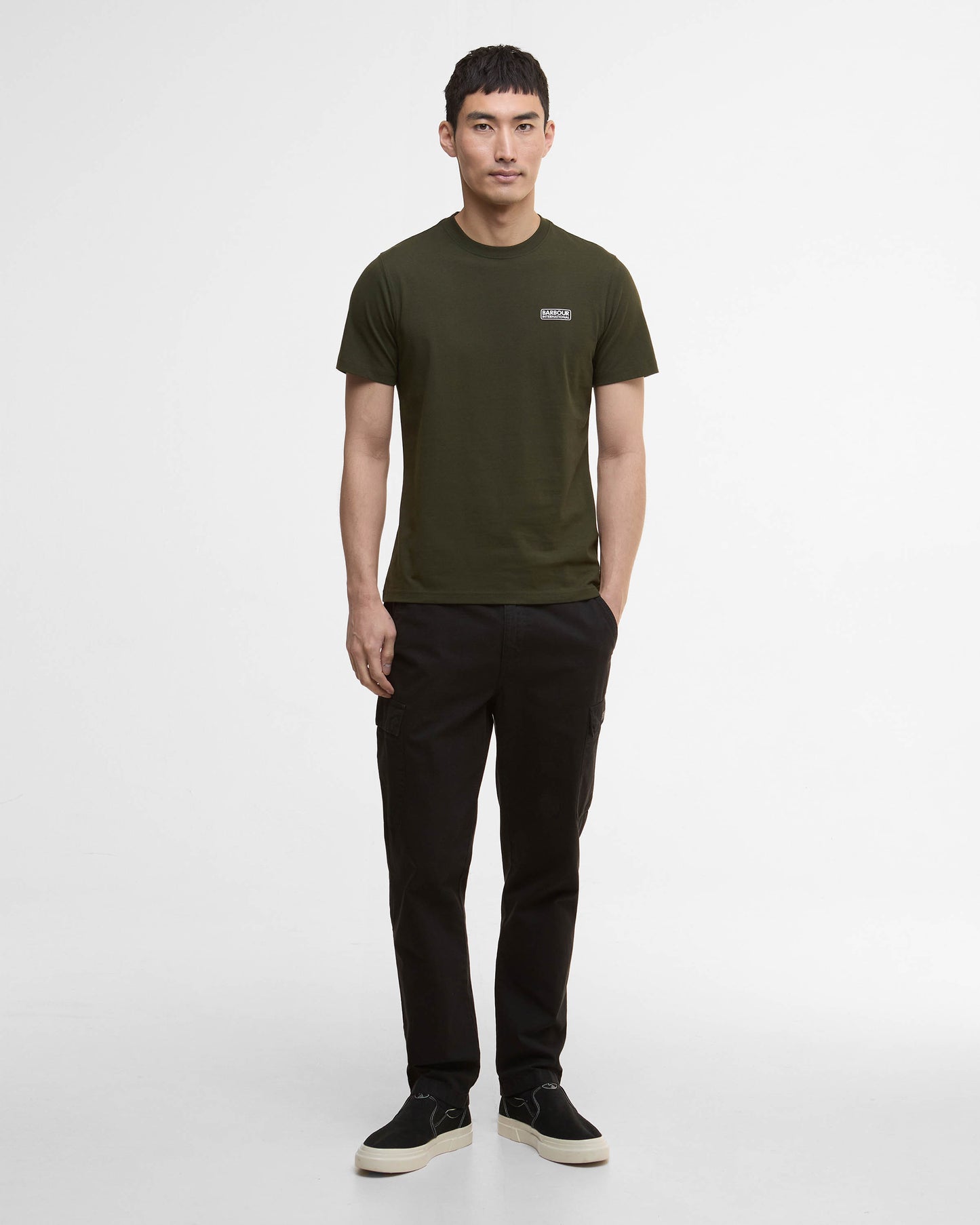 Barbour International Small Logo Mens T-Shirt - Sage/White