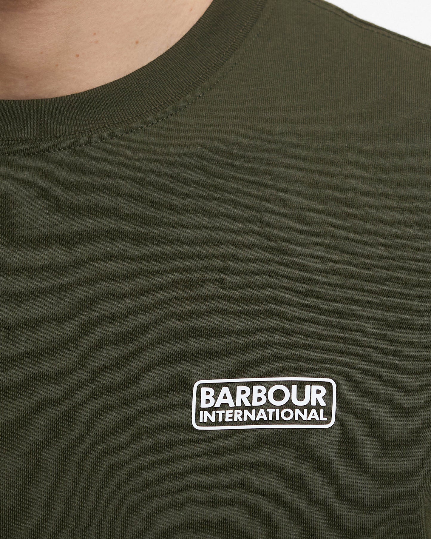 Barbour International Small Logo Mens T-Shirt - Sage/White