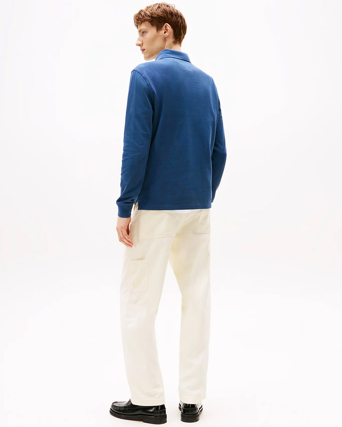 Tommy Hilfiger 1985 Regular Long Sleeve Mens Polo Shirt - Aegean Sea