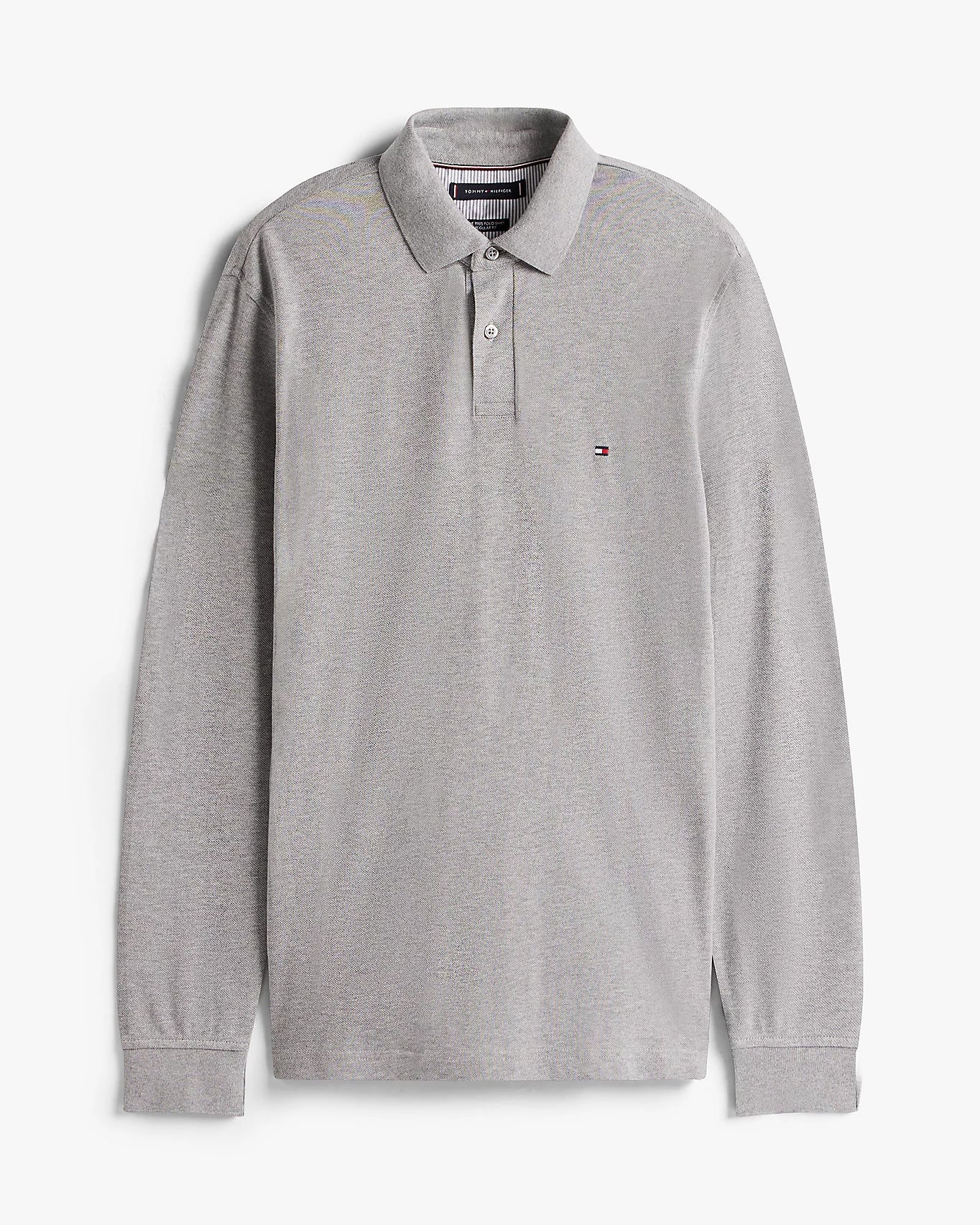 Tommy Hilfiger 1985 Regular Long Sleeve Mens Polo Shirt - Medium Grey Heather