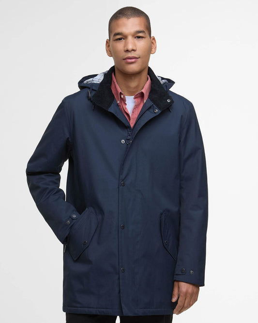 Barbour Chelsea Mens Mac Jacket - Navy