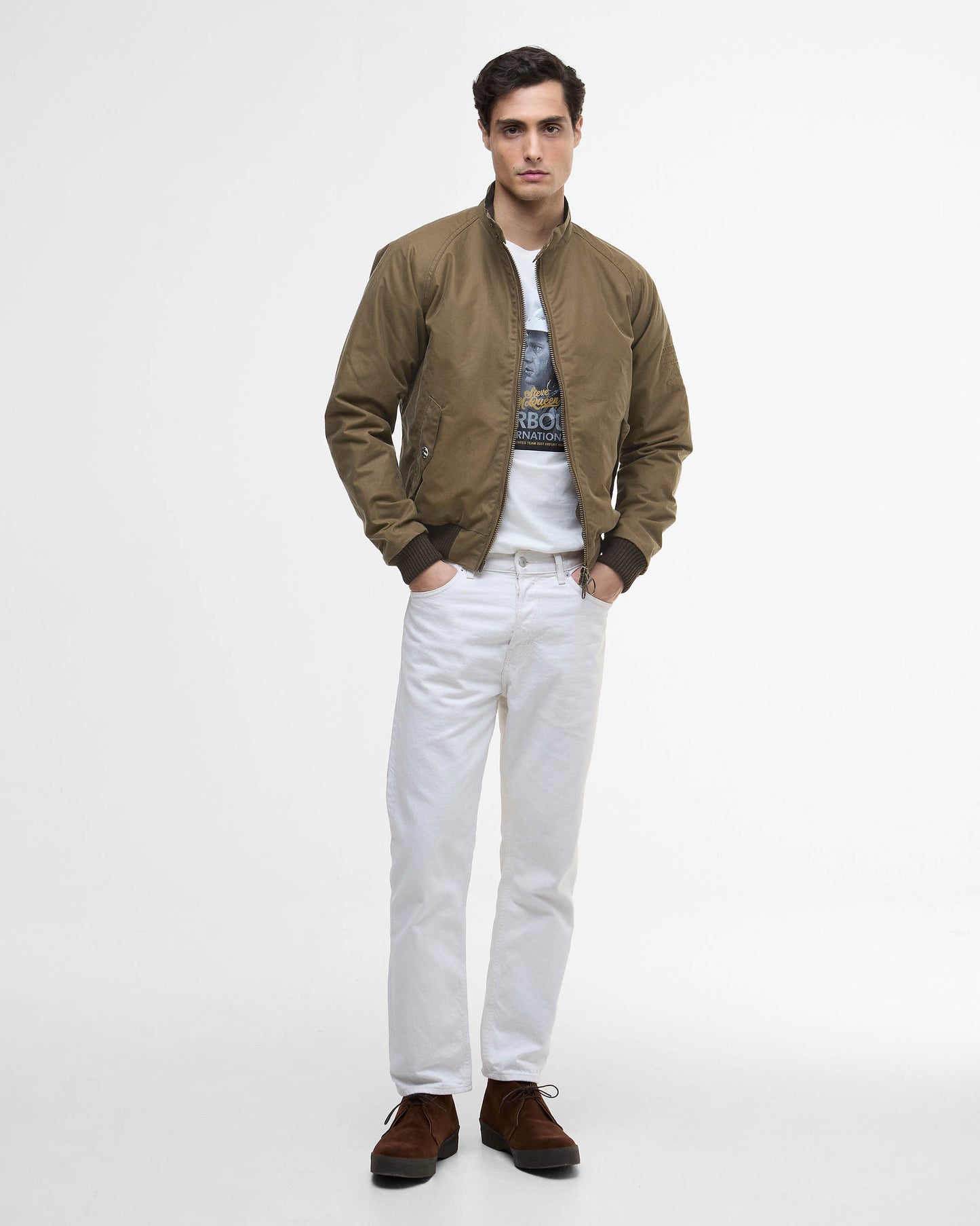 Barbour International Merchant Mens Wax Jacket - Sand