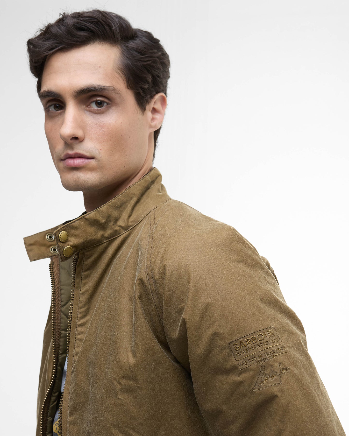 Barbour International Merchant Mens Wax Jacket - Sand