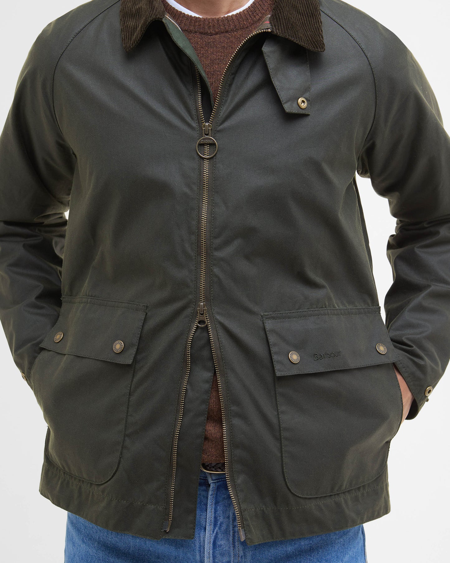 Barbour Short Bedale Mens Wax Jacket - Fern