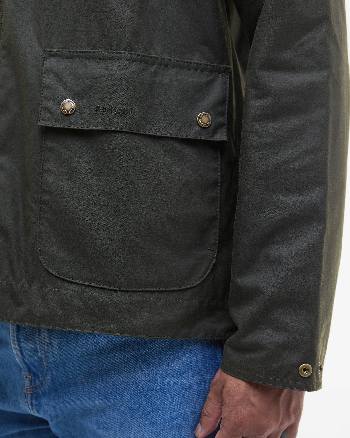 Barbour Short Bedale Mens Wax Jacket - Fern