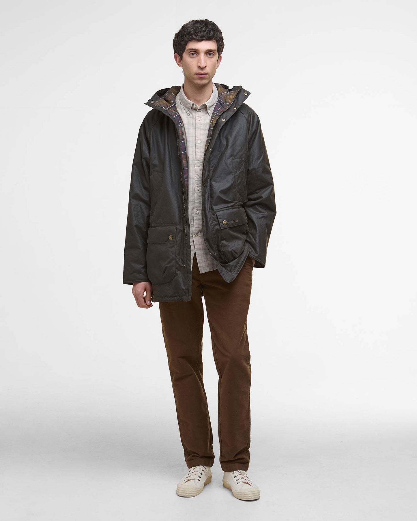 Barbour Bedale Mens Wax Parka - Olive