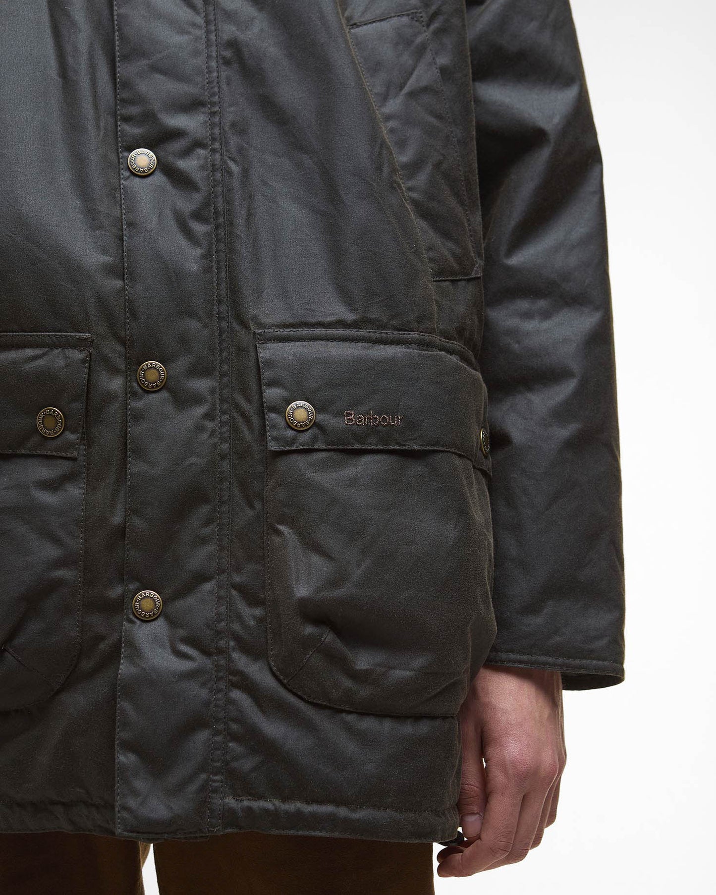 Barbour Bedale Mens Wax Parka - Olive