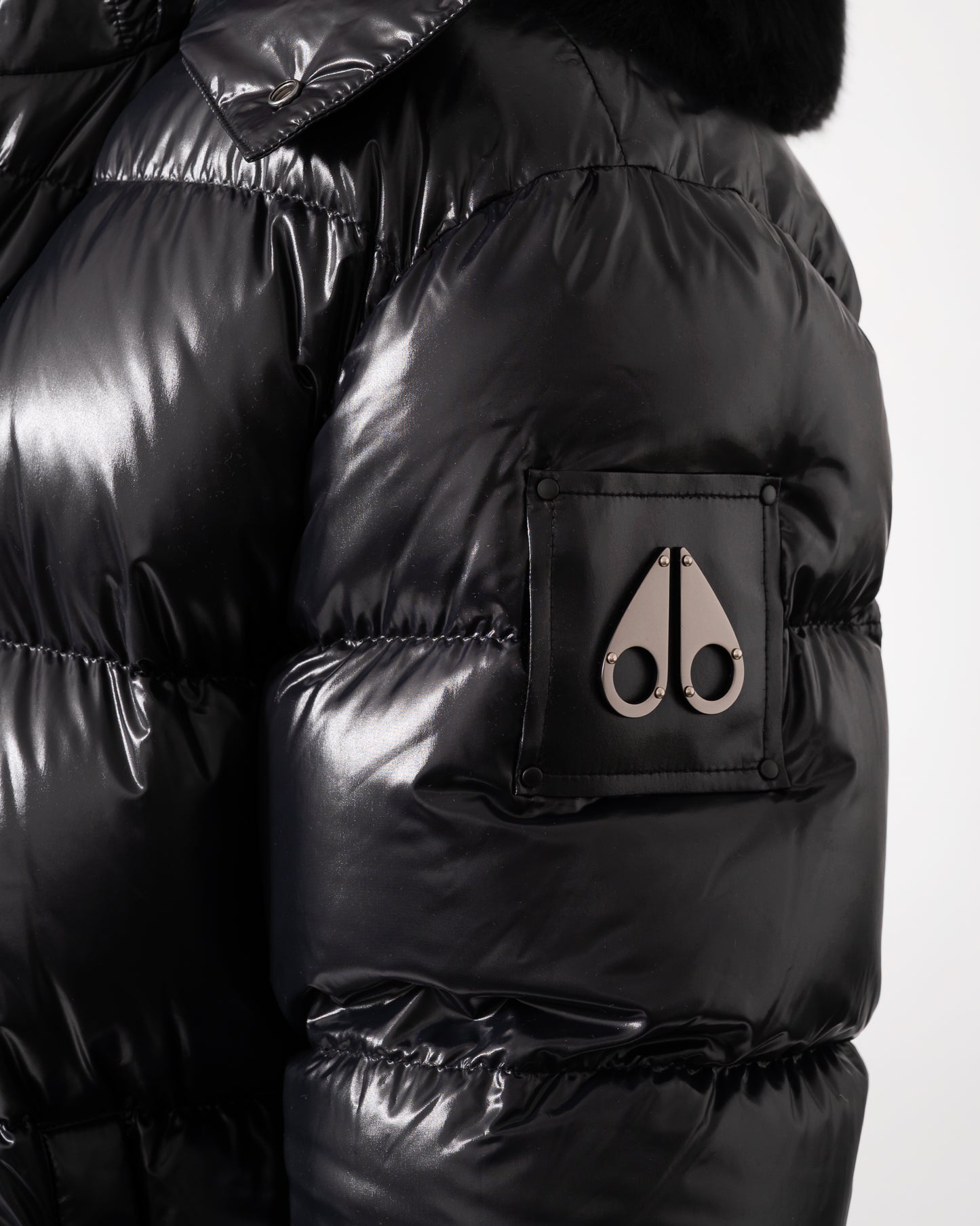 Moose Knuckles Kings Puffer Jacket Shearling - Black With Black Shearling 305