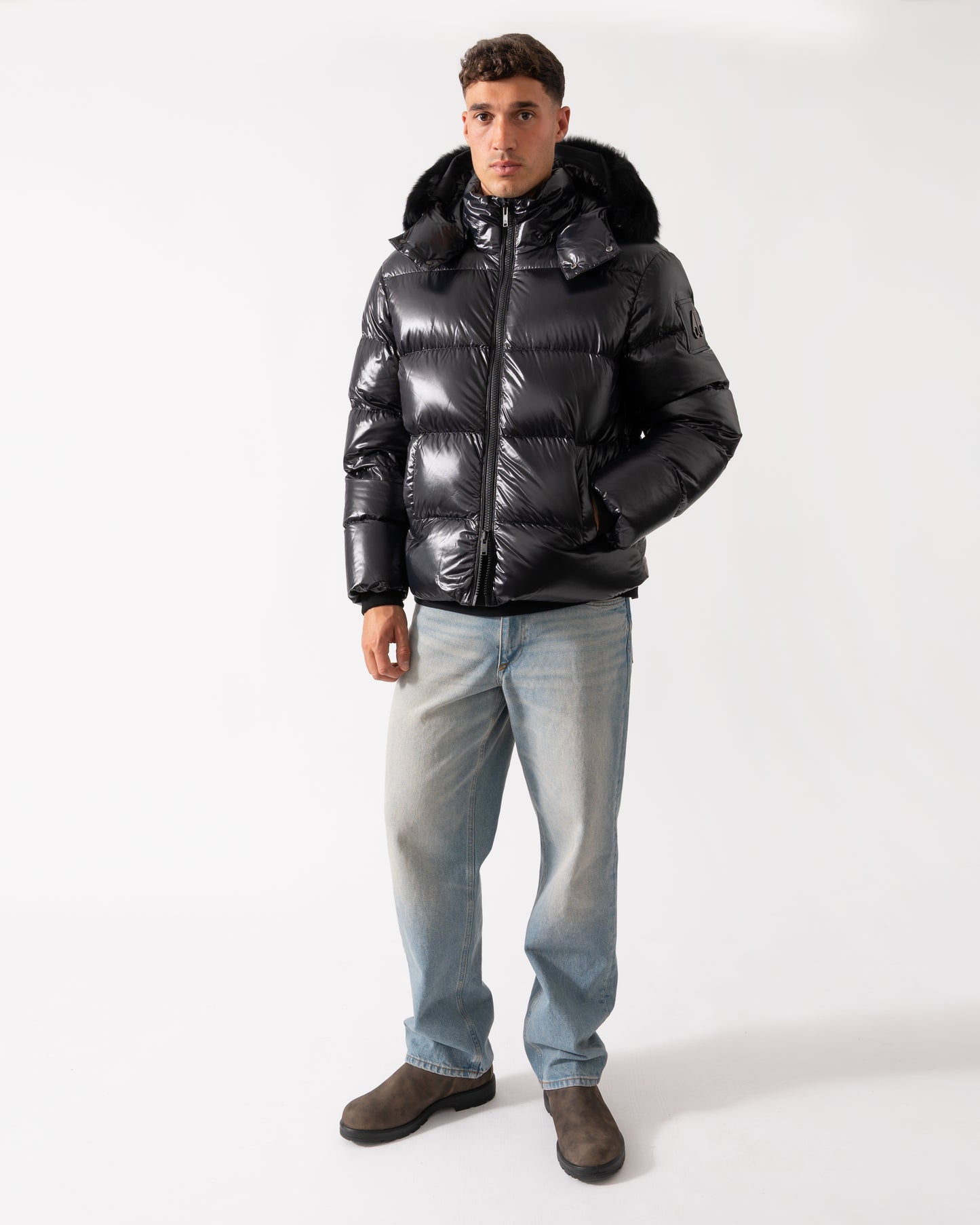 Moose Knuckles Kings Puffer Jacket Shearling - Black With Black Shearling 305