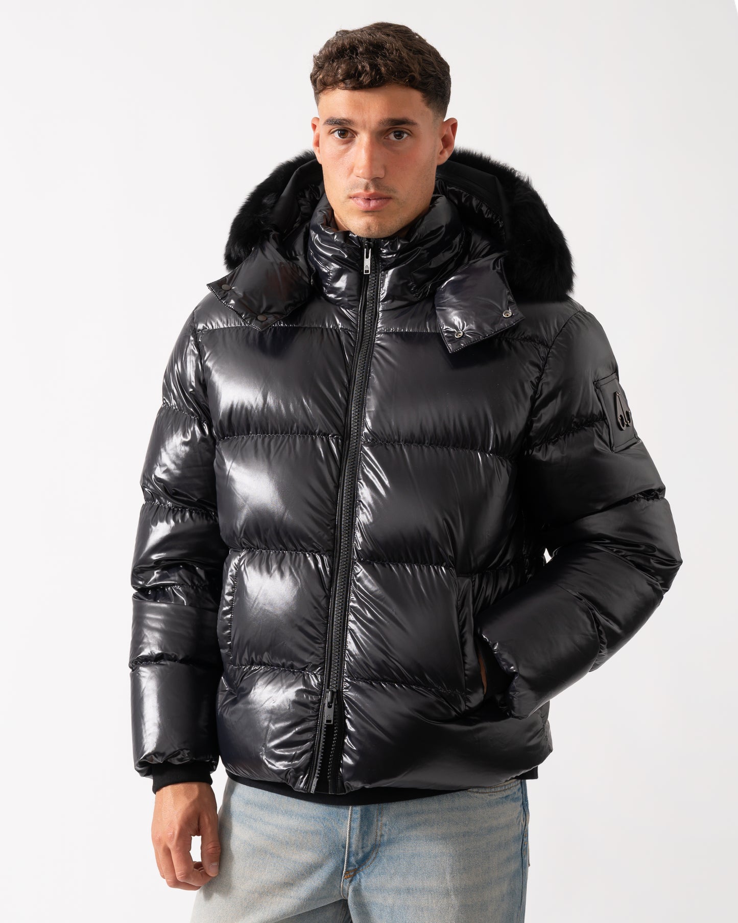 Moose Knuckles Kings Puffer Jacket Shearling - Black With Black Shearling 305
