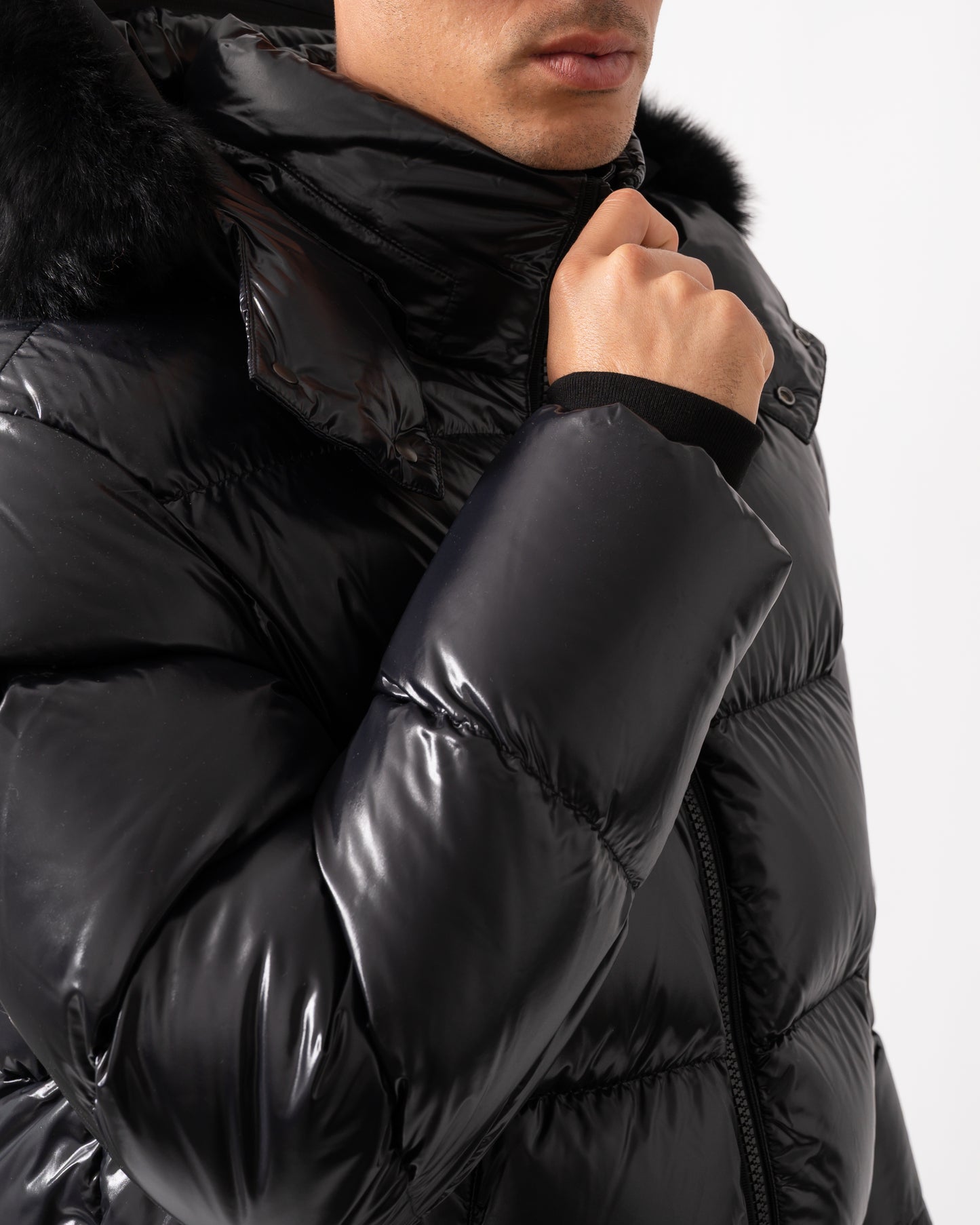 Moose Knuckles Kings Puffer Jacket Shearling - Black With Black Shearling 305