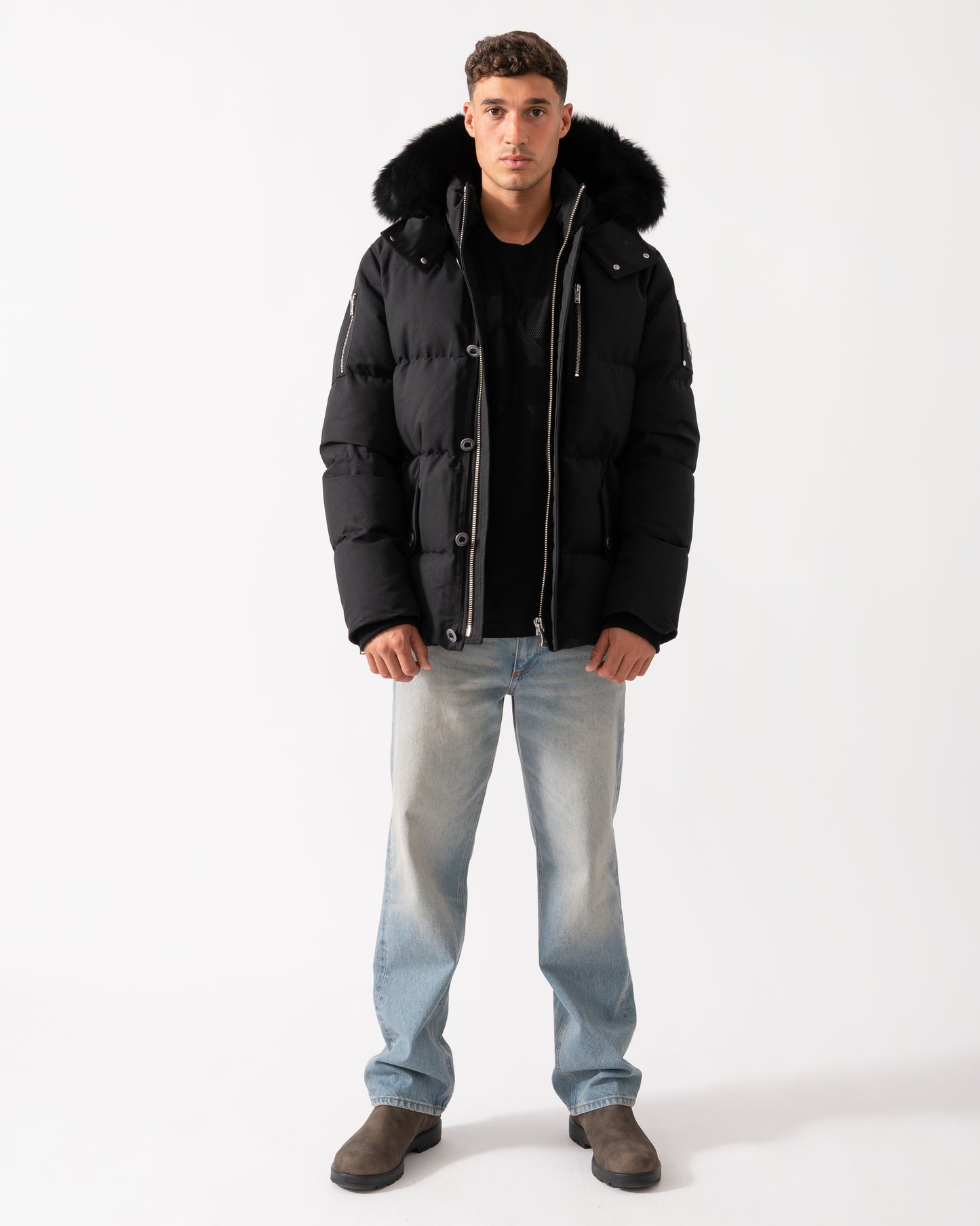 Moose Knuckles Original 3Q Jacket - Black With Black Shearling 305