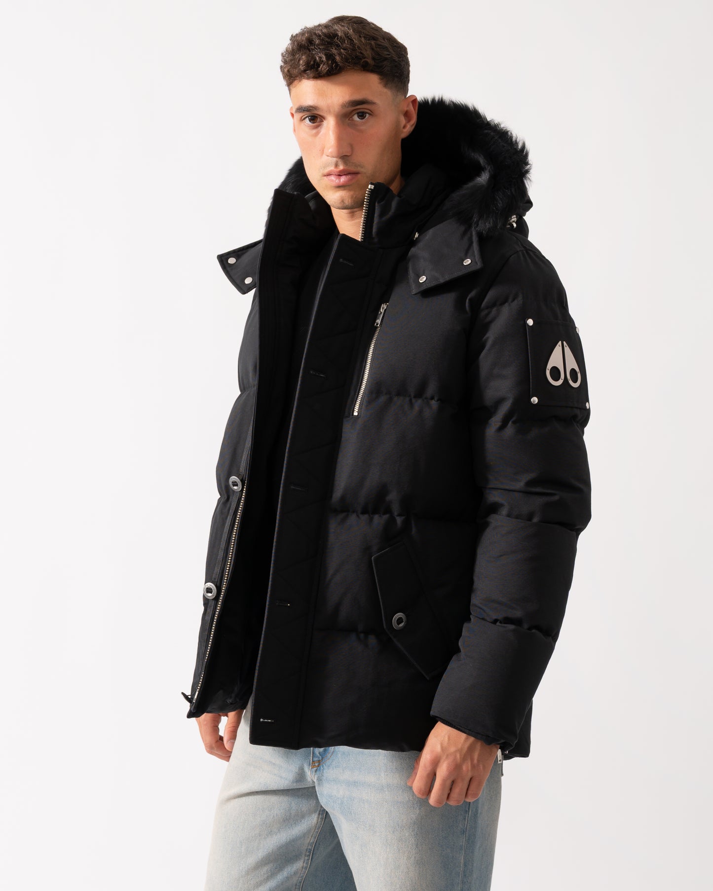 Moose Knuckles Original 3Q Jacket - Black With Black Shearling 305
