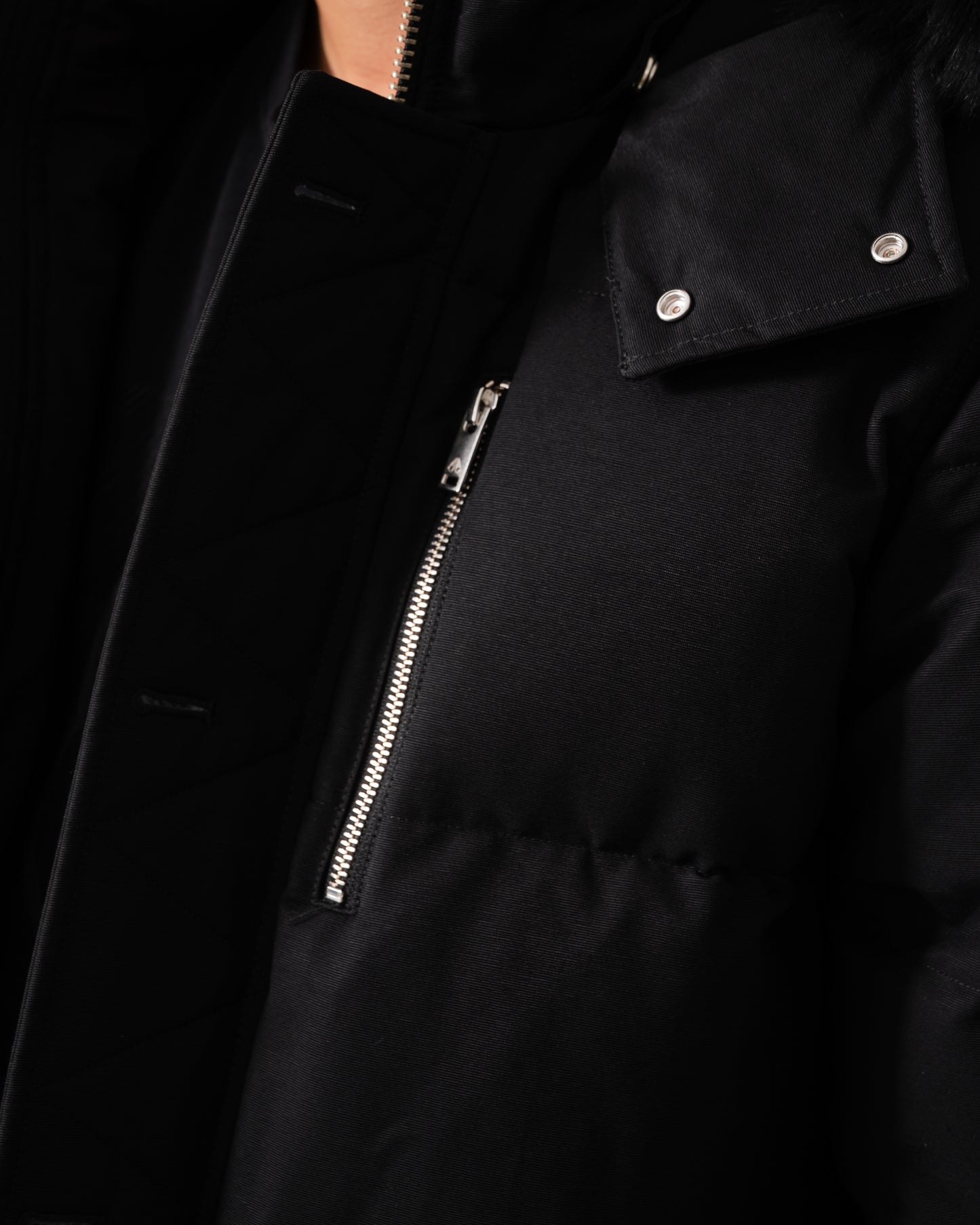 Moose Knuckles Original 3Q Jacket - Black With Black Shearling 305