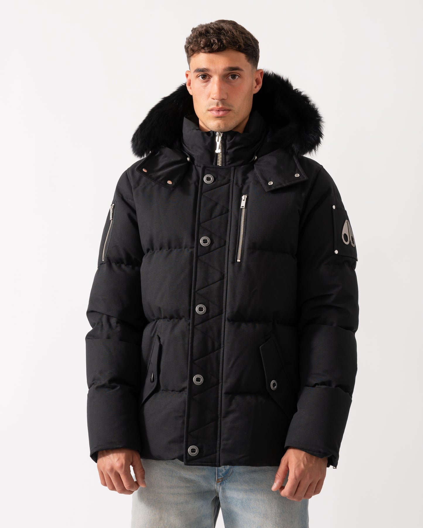Moose Knuckles Original 3Q Jacket - Black With Black Shearling 305