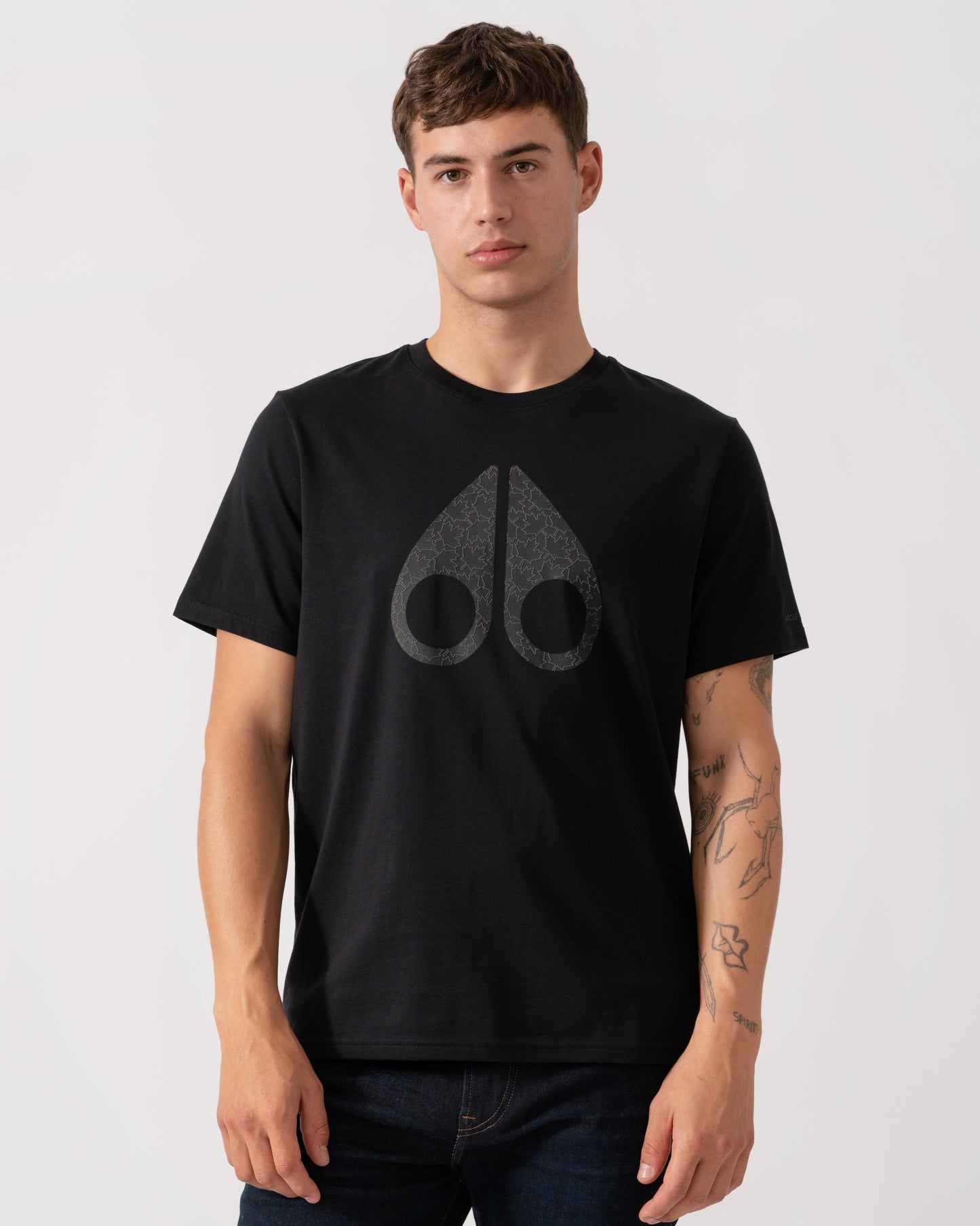 Moose Knuckles Chamblee Leaf Mens T-Shirt - Black 292