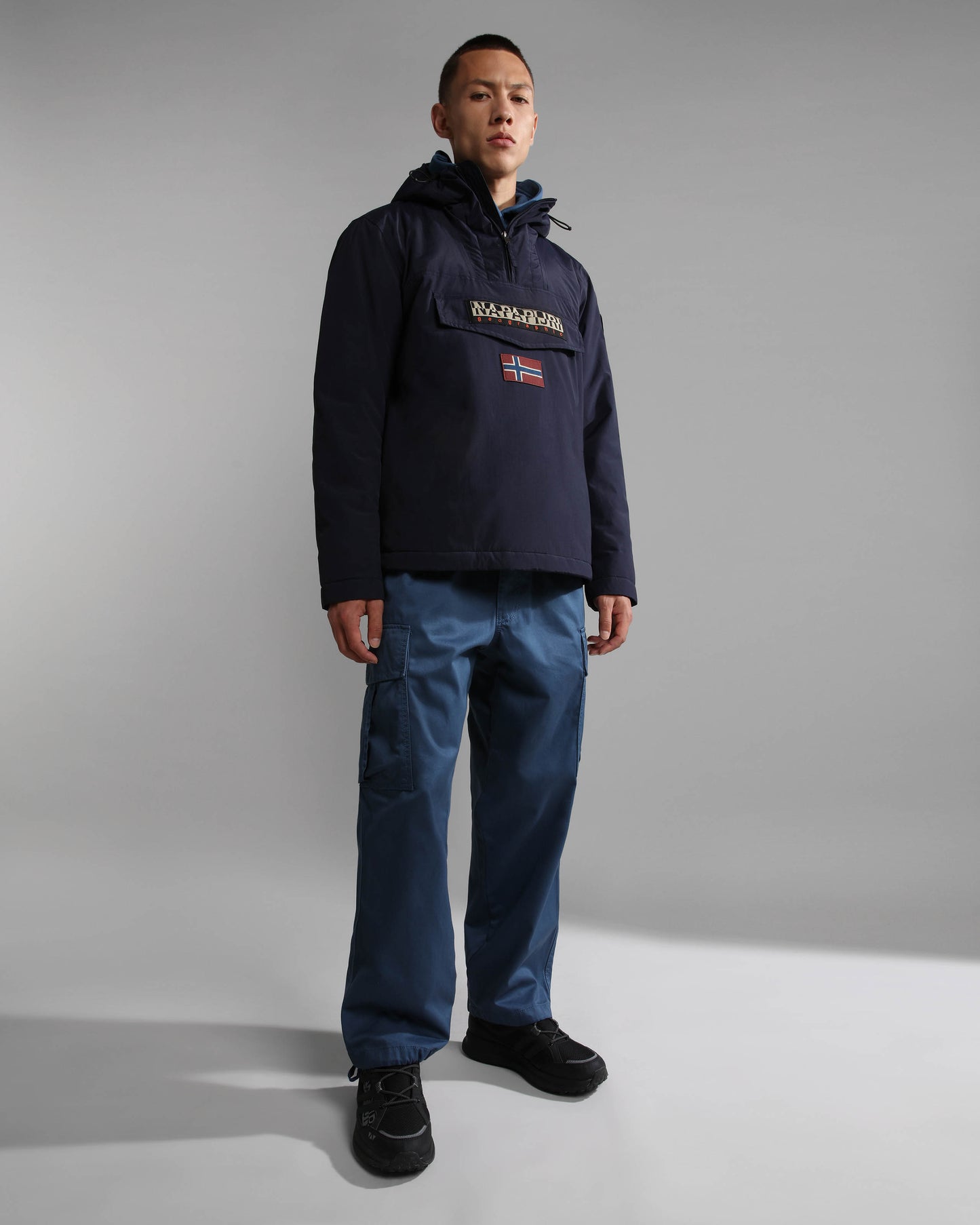 Napapijri Rainforest Winter 3 Mens Hooded Anorak - Blue Marine 176