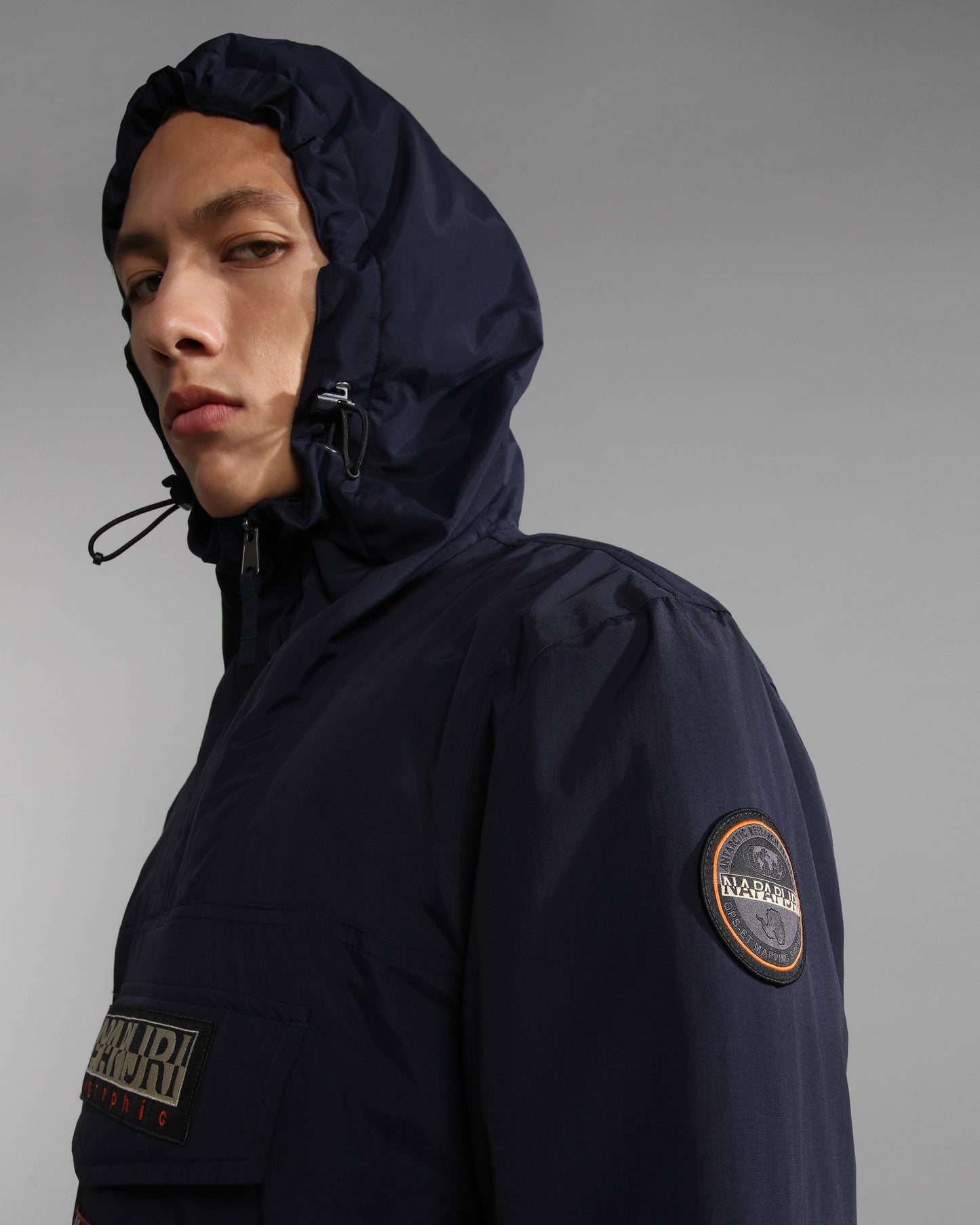 Napapijri Rainforest Winter 3 Mens Hooded Anorak - Blue Marine 176