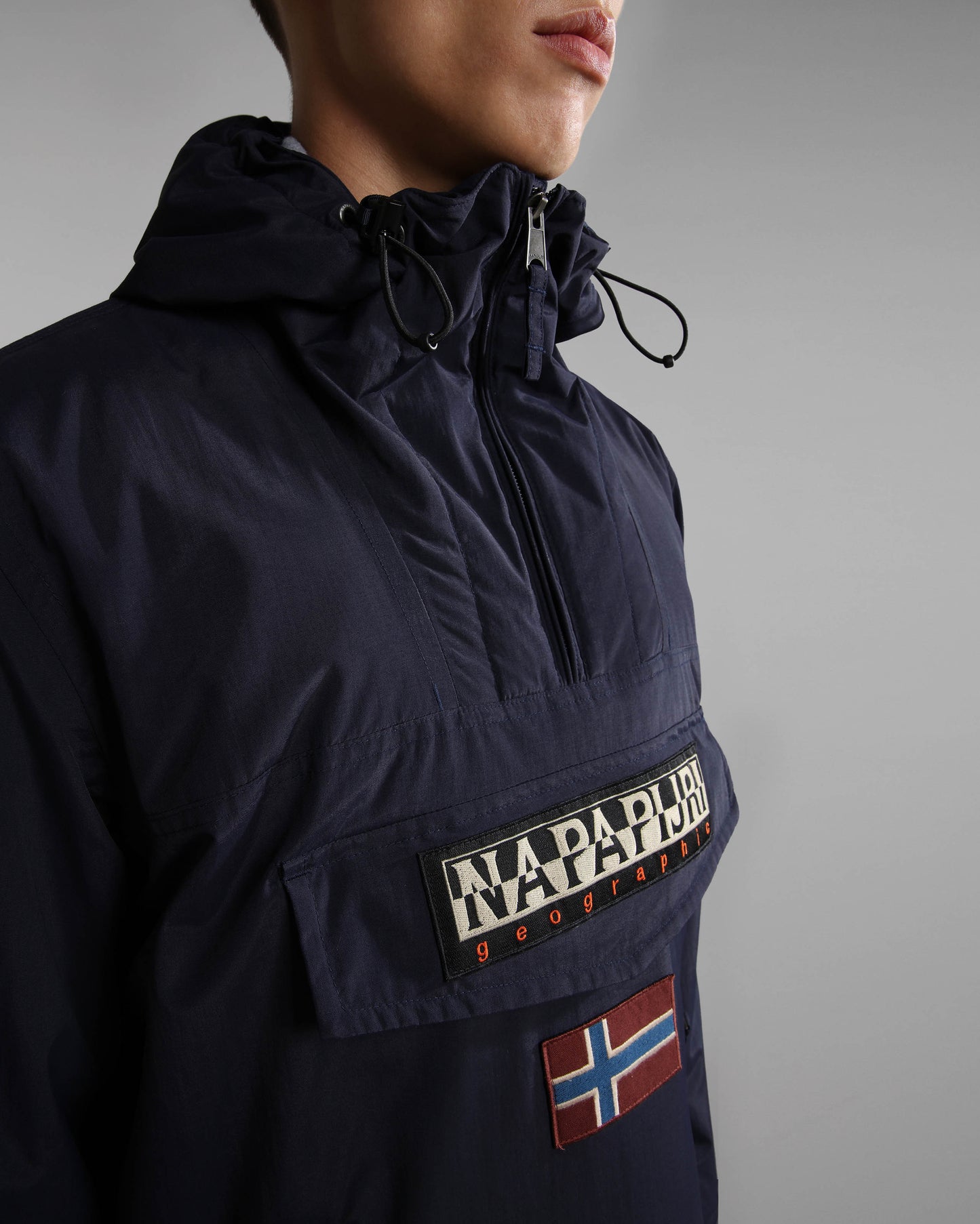 Napapijri Rainforest Winter 3 Mens Hooded Anorak - Blue Marine 176