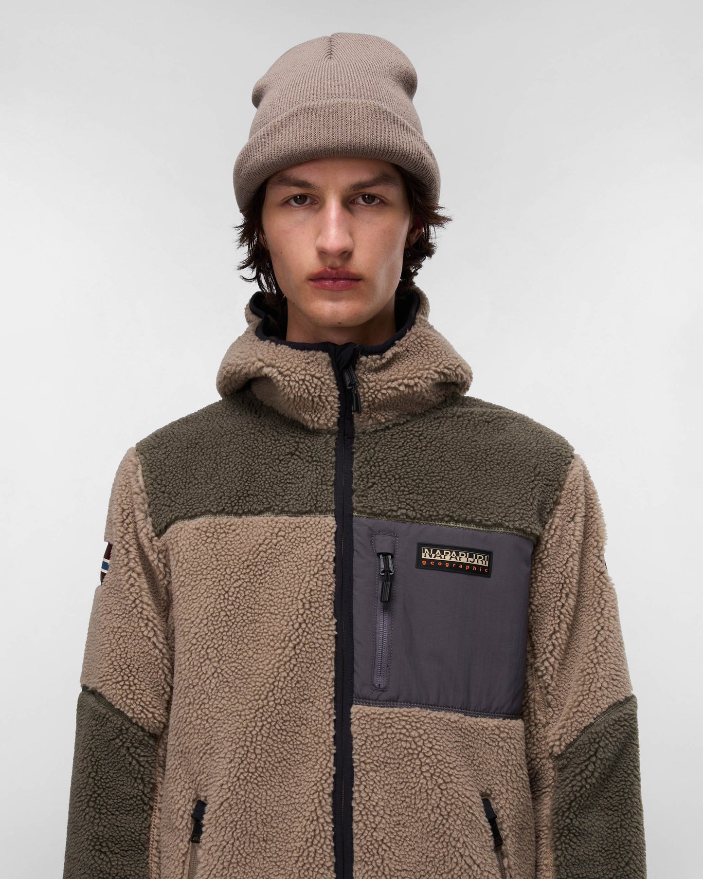 Napapijri Yupik Mens Zip Through Hoodie - Colourblock MCD