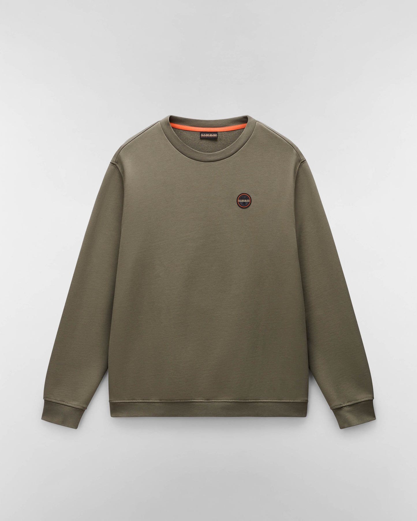 Napapijri Badge Mens Crew Neck Sweatshirt - Tea Leaf G0A