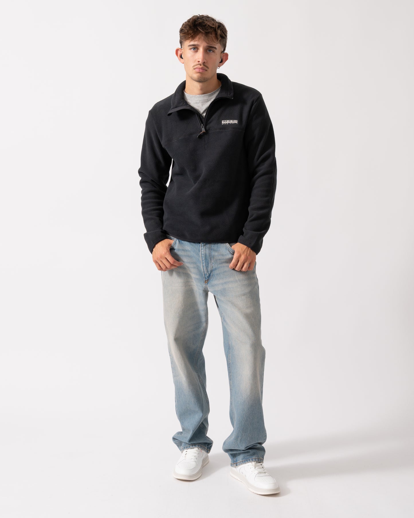Napapijri Dergana Mens Half Zip Sweatshirt - Black Beauty 941