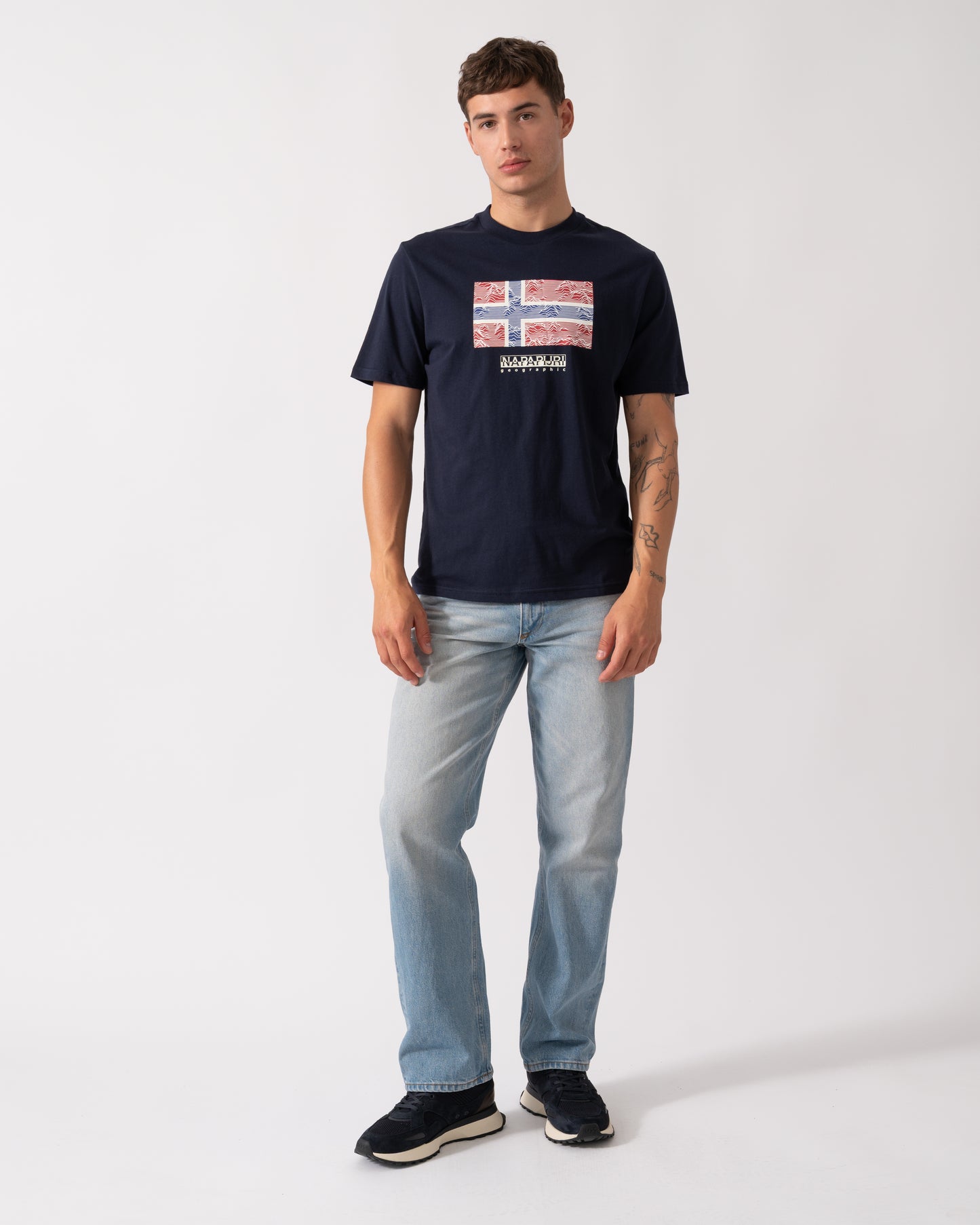Napapijri Drapeau Mens Short Sleeve T-Shirt - Blue Marine 176
