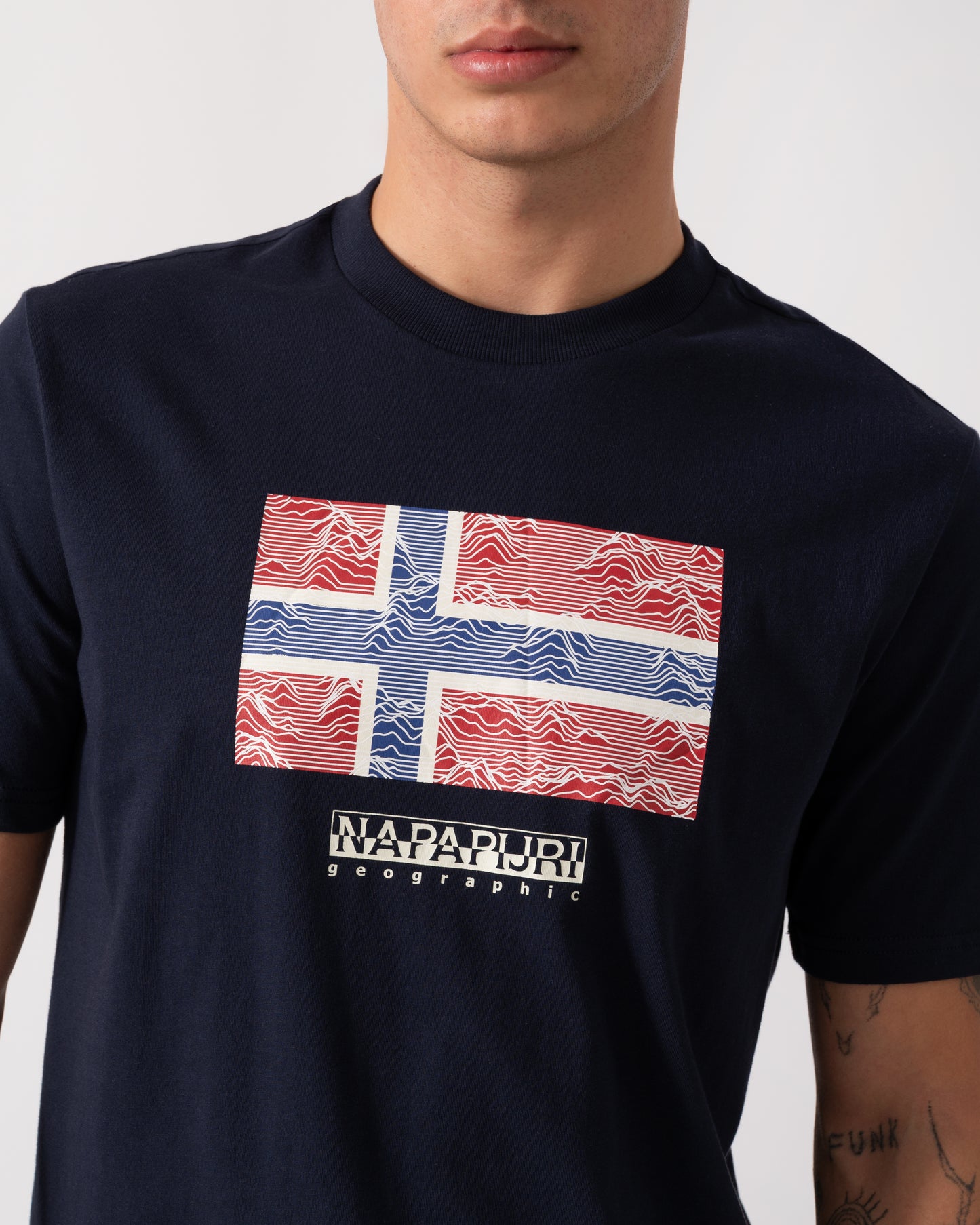 Napapijri Drapeau Mens Short Sleeve T-Shirt - Blue Marine 176