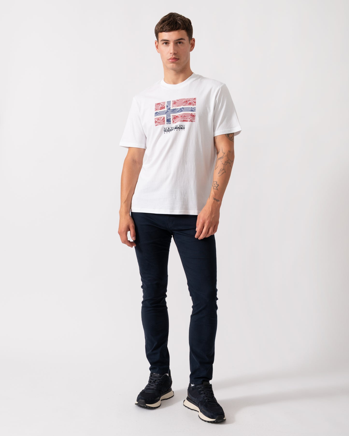 Napapijri Drapeau Mens Short Sleeve T-Shirt - Bright White 002
