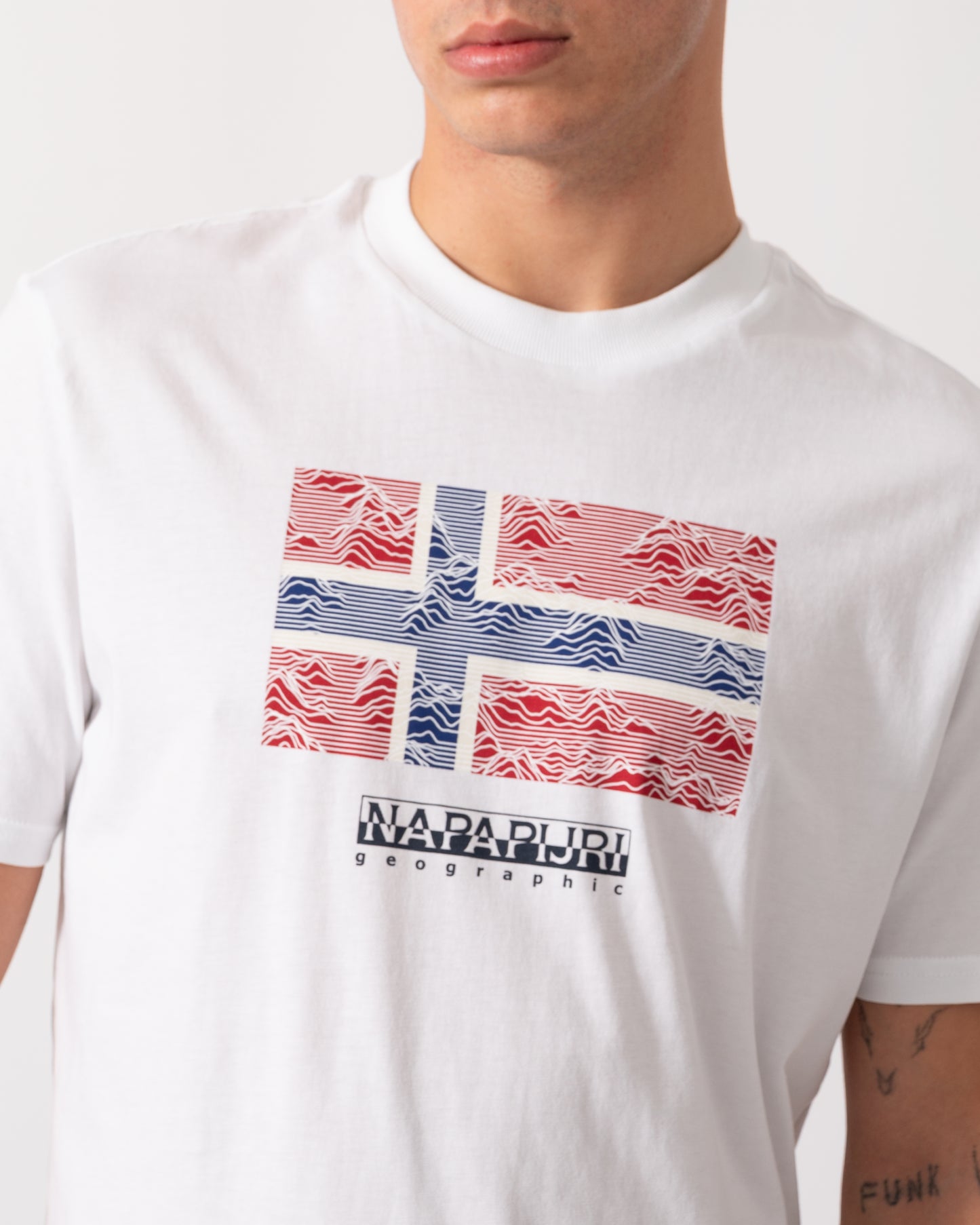 Napapijri Drapeau Mens Short Sleeve T-Shirt - Bright White 002