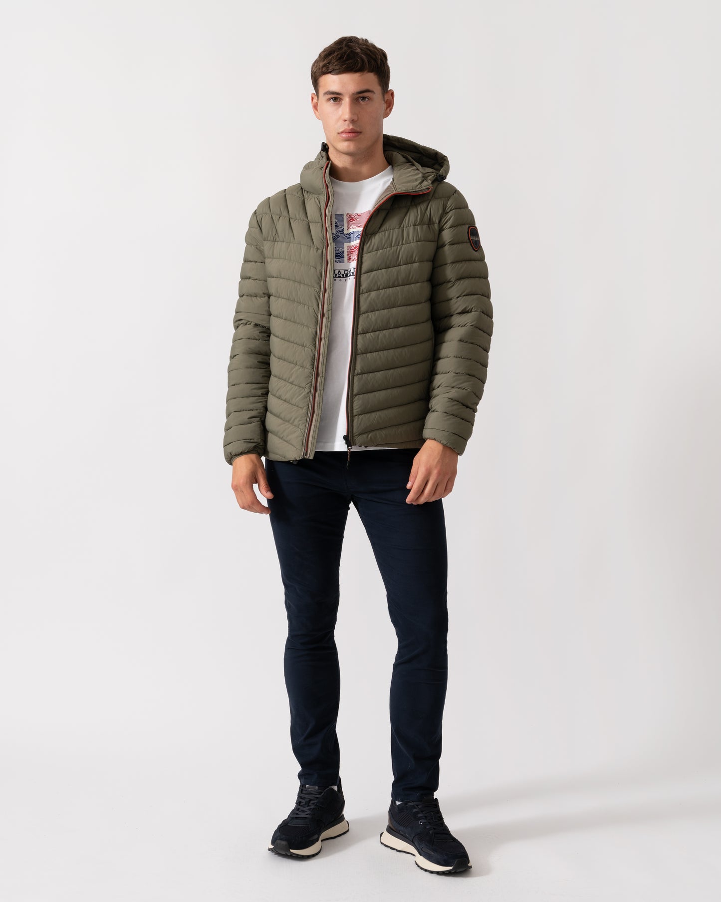 Napapijri A-Lapaz Mens Hooded Puffer Jacket - Tea Leaf G0A