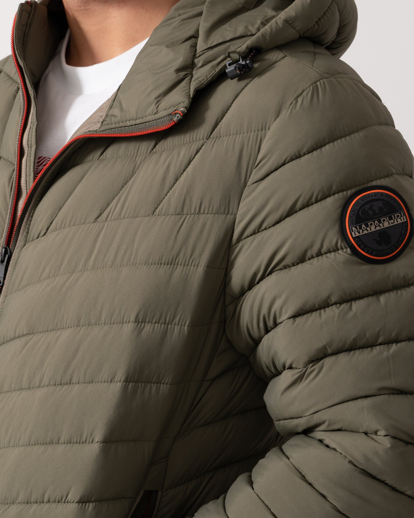 Napapijri A-Lapaz Mens Hooded Puffer Jacket - Tea Leaf G0A