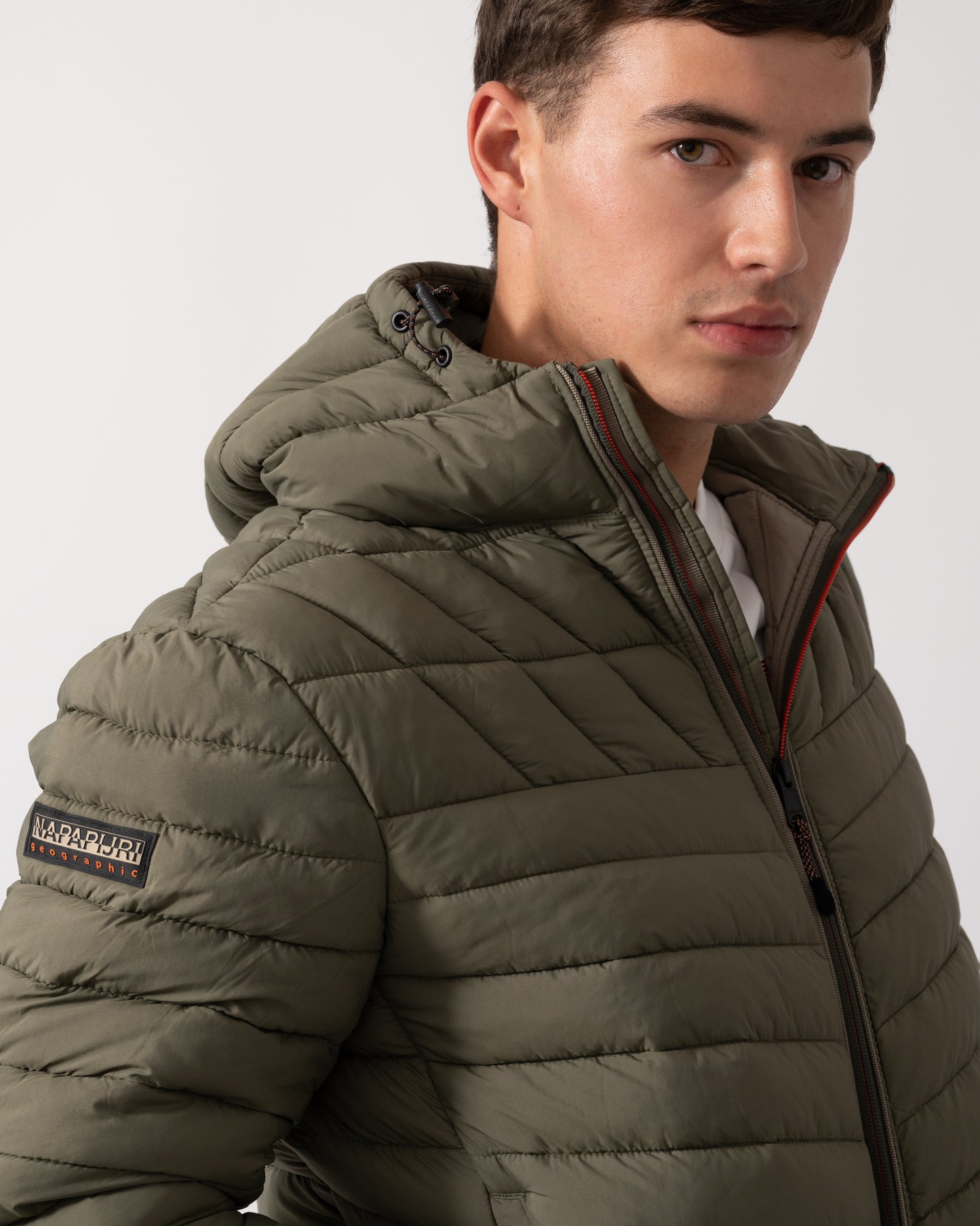 Napapijri A-Lapaz Mens Hooded Puffer Jacket - Tea Leaf G0A
