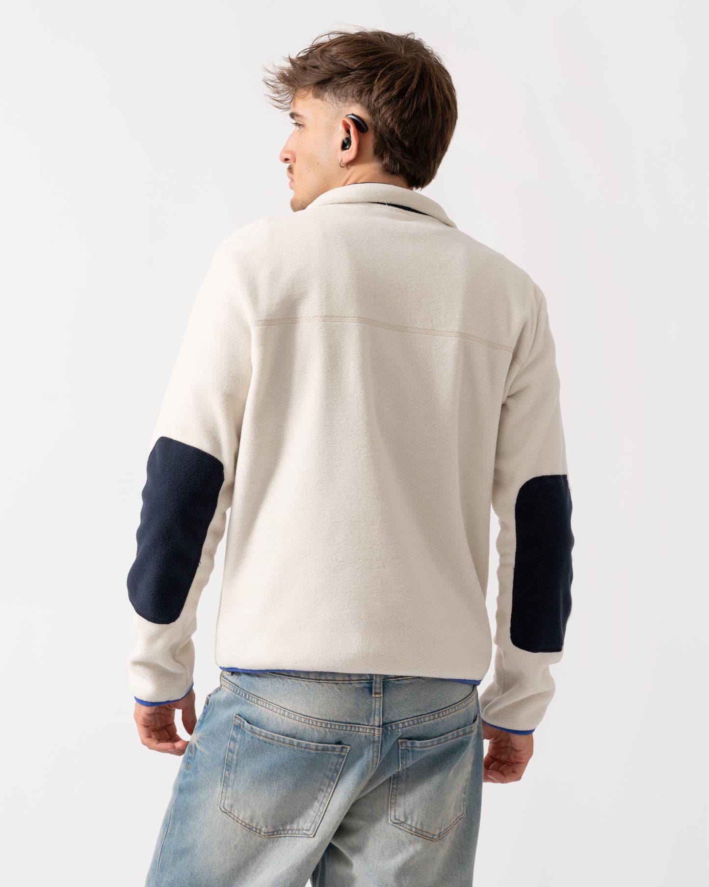 Napapijri Dergana Mens Half Zip Sweatshirt - Beige Dimity N1J