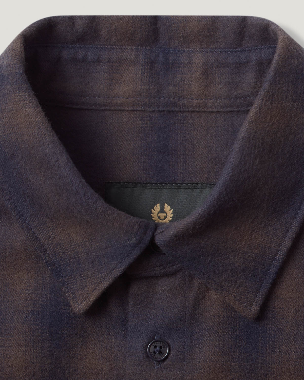 Belstaff Outpost Mens Flannel Shirt Major - Brown / Dark Ink / Charcoal