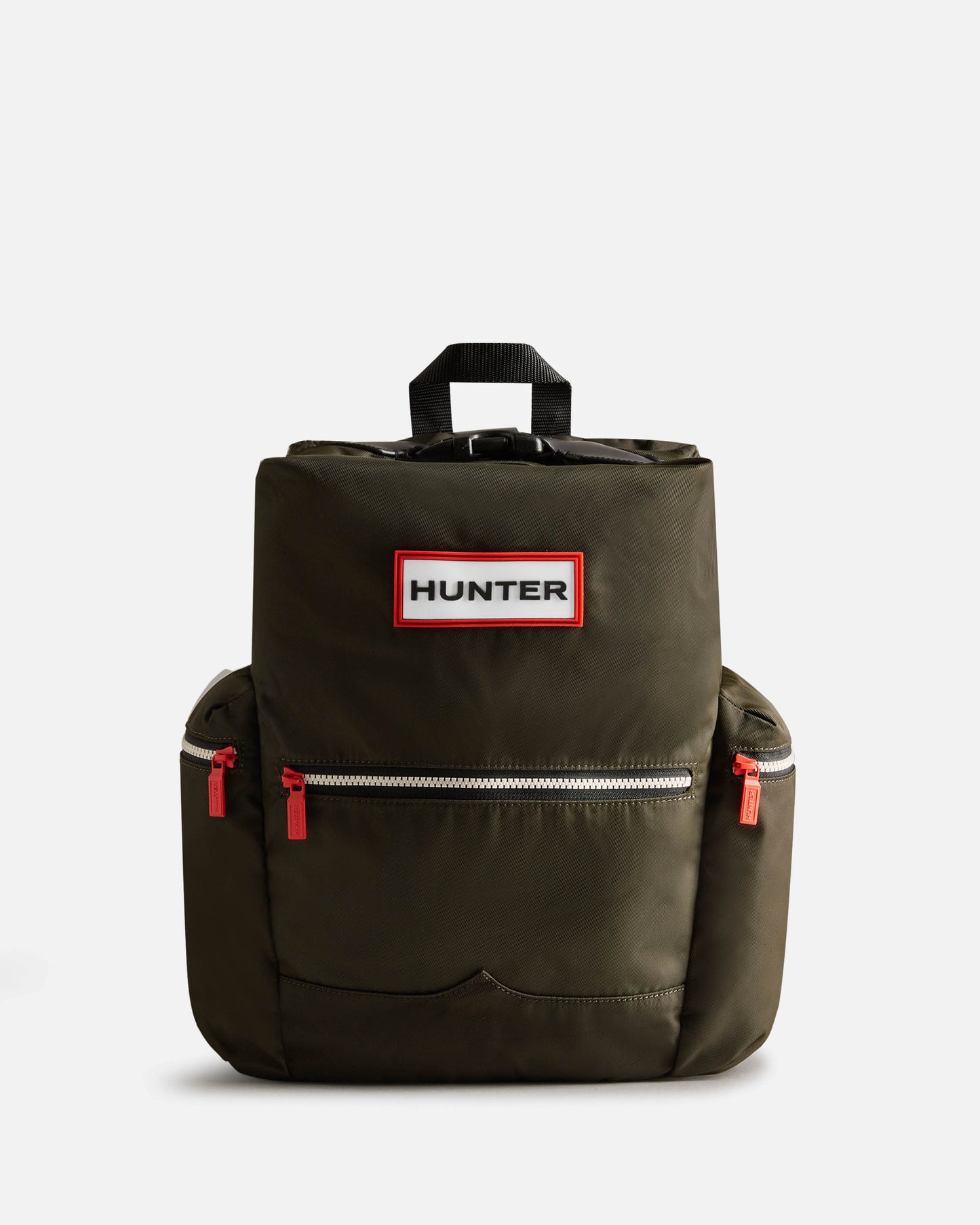 Hunter Nylon Large Topclip Backpack - Dark Olive