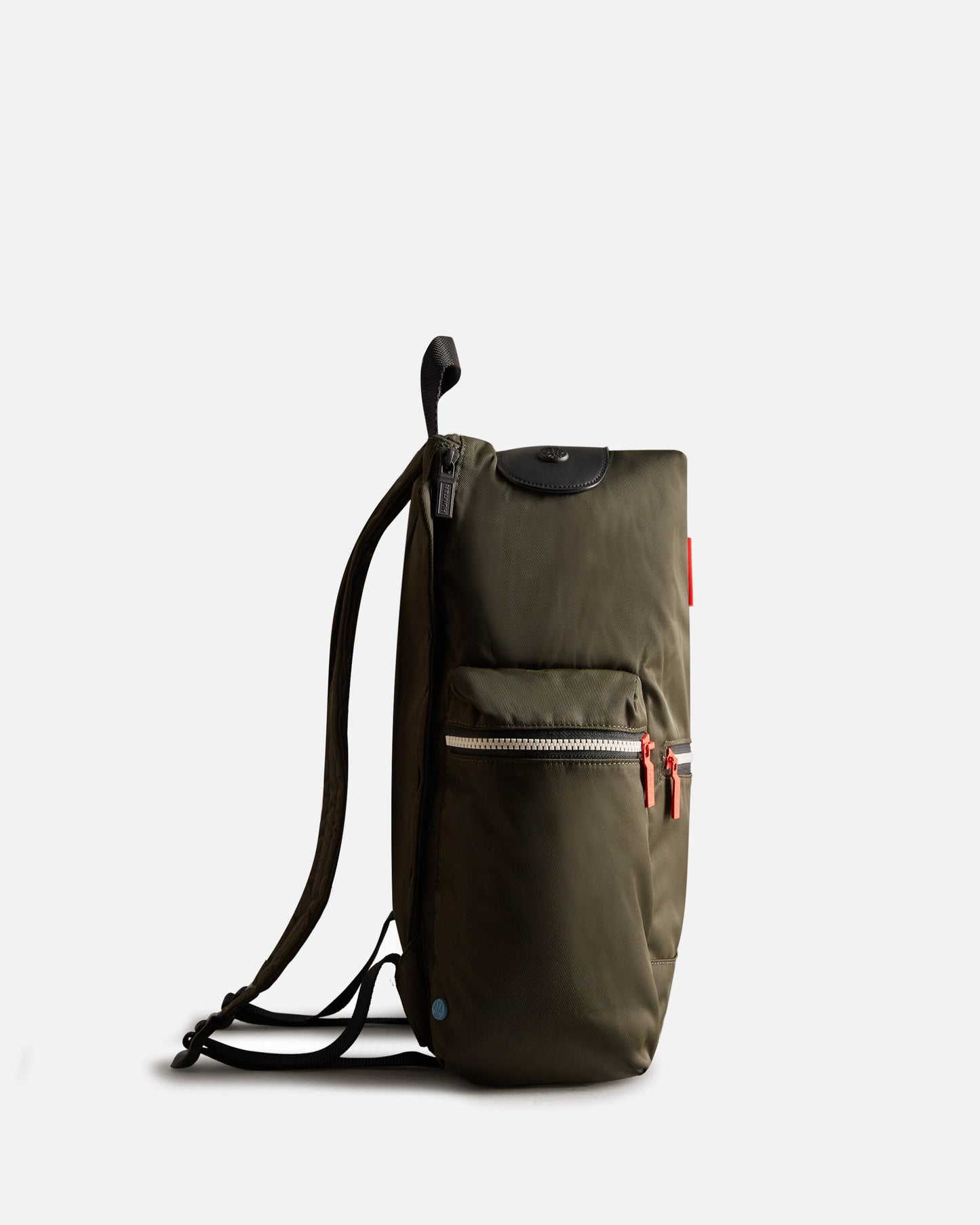 Hunter Nylon Large Topclip Backpack - Dark Olive