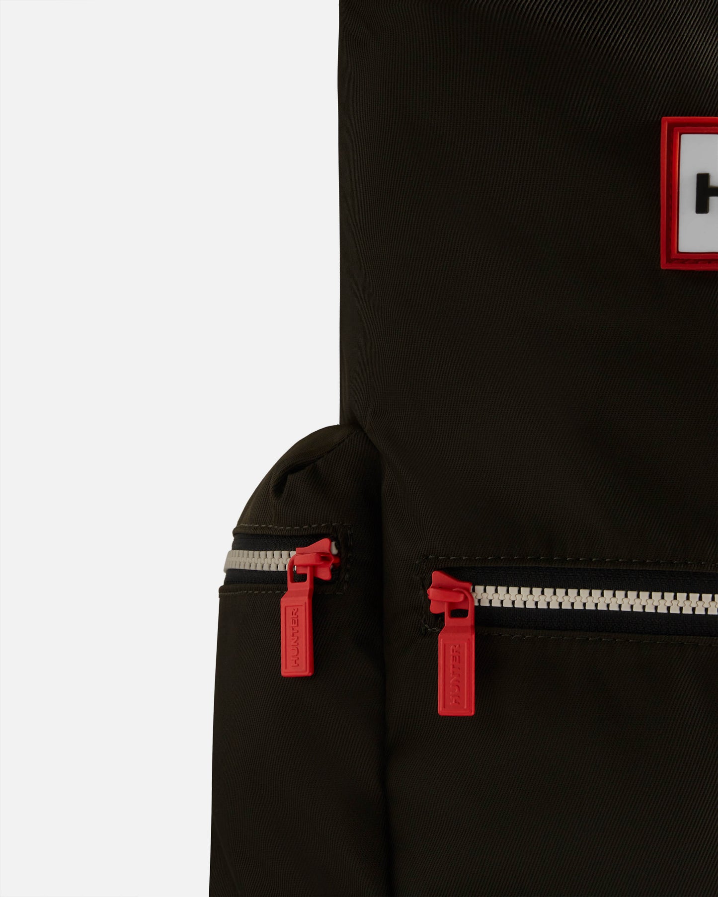 Hunter Nylon Large Topclip Backpack - Dark Olive