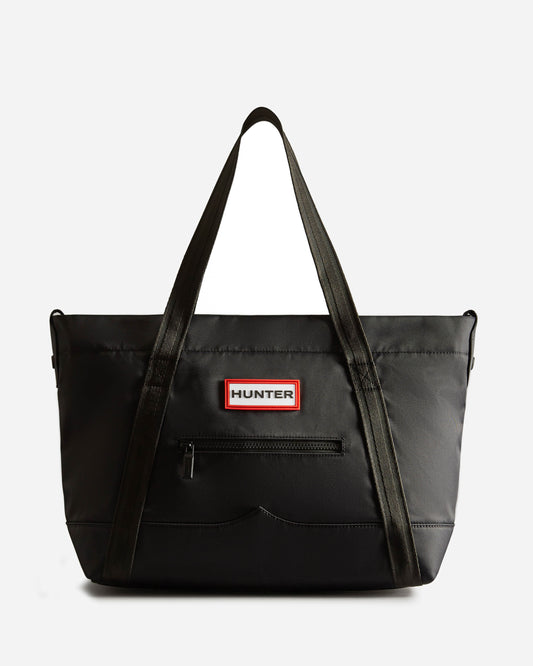 Hunter Nylon Midi Topclip Tote - Black