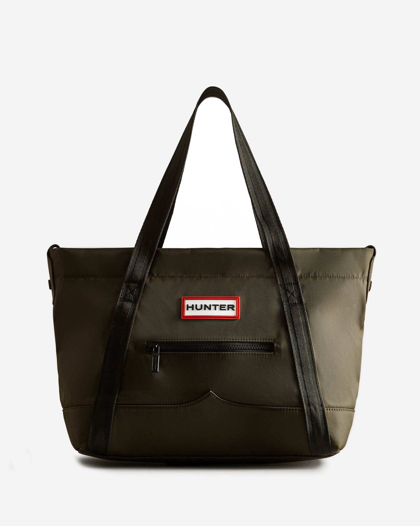 Hunter Nylon Midi Topclip Tote - Dark Olive