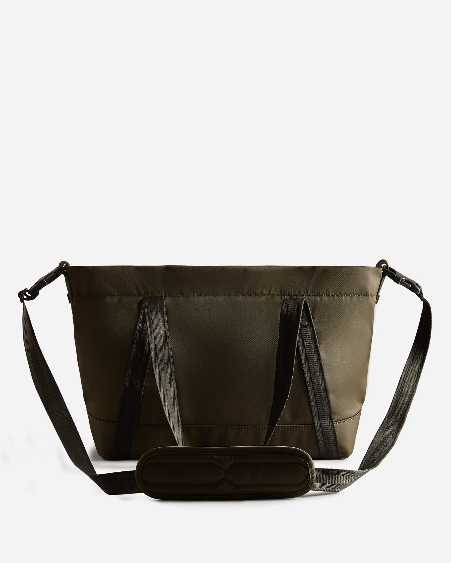 Hunter Nylon Midi Topclip Tote - Dark Olive