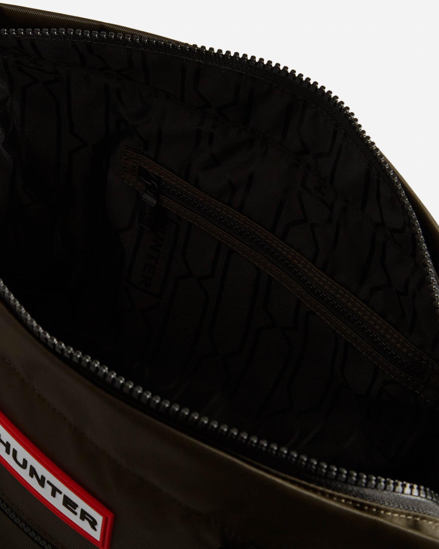 Hunter Nylon Midi Topclip Tote - Dark Olive